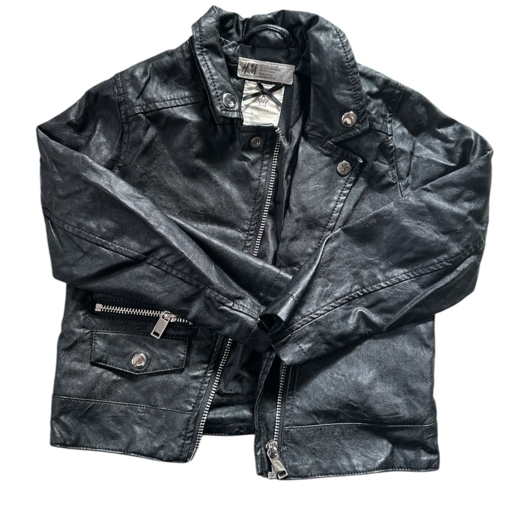 Kids Pleather Moto Jacket